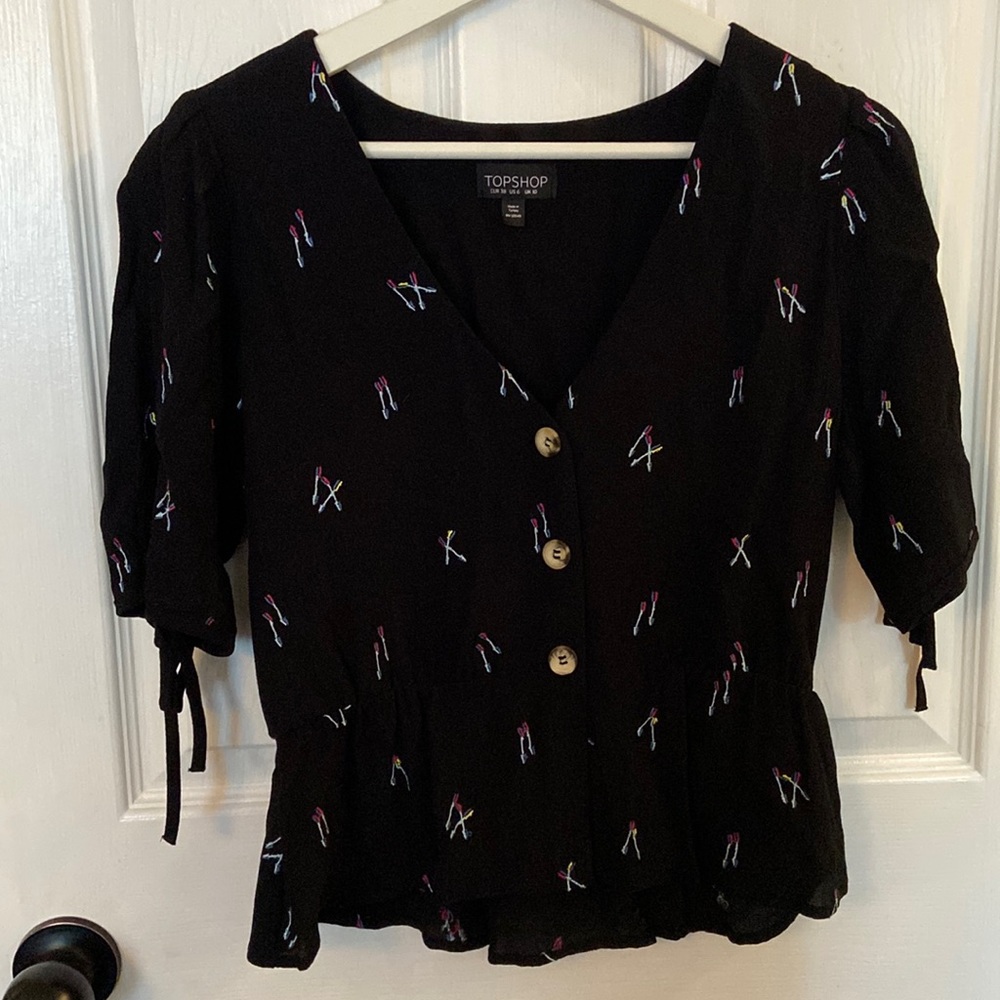 Top Shop Poplin Blouse